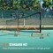 22 Feet Portable Pickleball Net Set with Metal Frame Wheels 4 Paddles and 40 Outdoor Balls